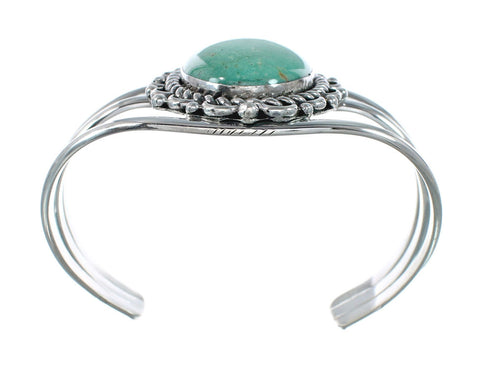 Genuine Navajo Kingman Turquoise Sterling Silver Cuff Bracelet NN20509